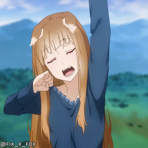 🥱 Стикер «Spice and Wolf Merchant Meets the Wise Wolf» для Telegram