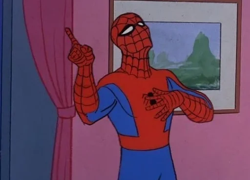 🧐 Стикер «MEME SPIDER MAN 1967» для Telegram