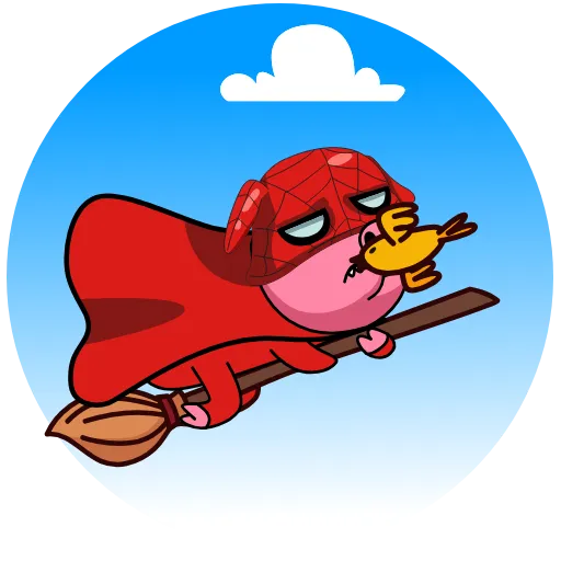 🧹 Стикер «Spider pig» для Telegram