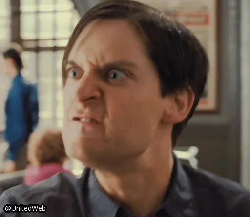😡 Стикер «Spiderman Tobey Maguire» для Telegram
