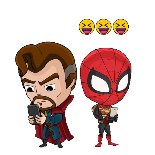 😋 Стикер «Spiderman and Dr Strange» для Telegram