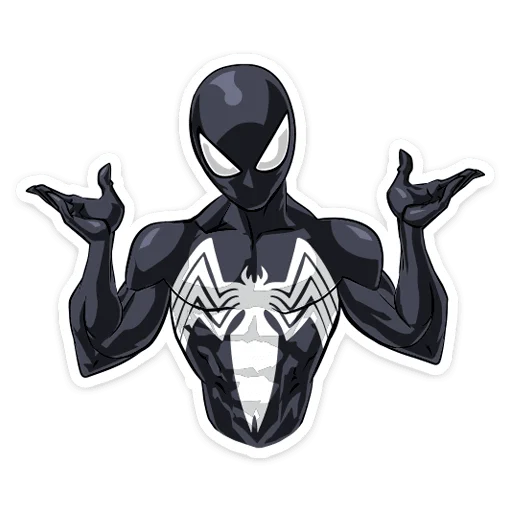 🕷 Стикер «Человек-Паук. Костюм Симбиот» для Telegram