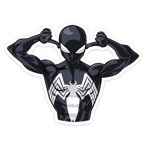 🙉 Стикер «Человек-Паук. Костюм Симбиот» для Telegram