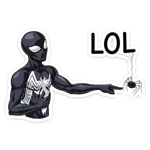 🕷 Стикер «Человек-Паук. Костюм Симбиот» для Telegram