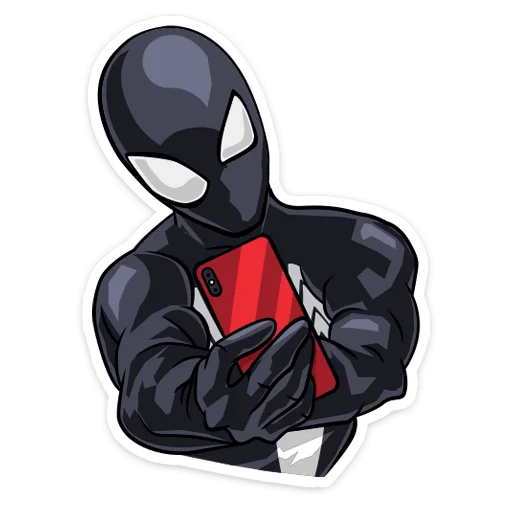 🤳 Стикер «Человек-Паук. Костюм Симбиот» для Telegram