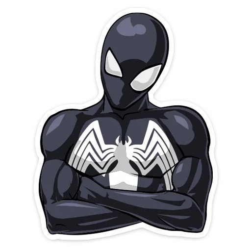 🙅‍♀ Стикер «Человек-Паук. Костюм Симбиот» для Telegram
