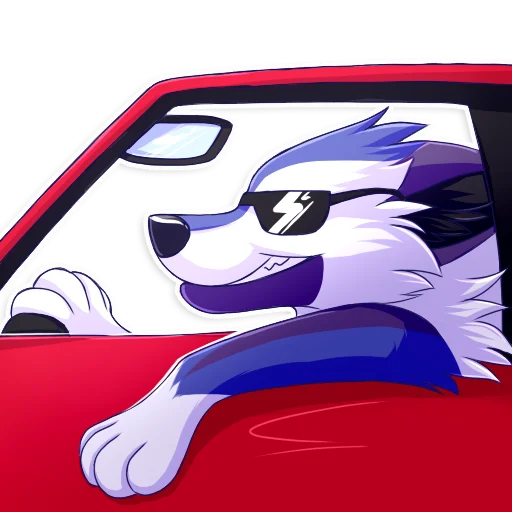 🚙 Стикер «SpidyTheWolfy» для Telegram