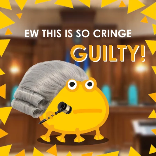 🧑‍⚖️ Стикер «Жабка спіп» для Telegram