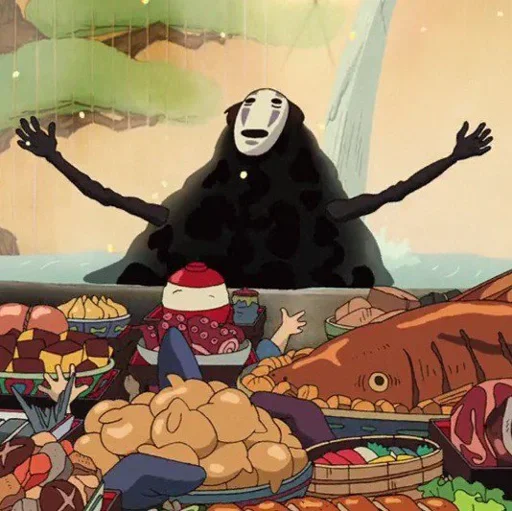 🐉 Стикер «Spirited Away play with fire» для Telegram