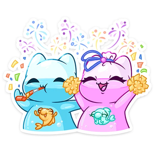 🥳 Стикер «Шуршащая нежность» для Telegram