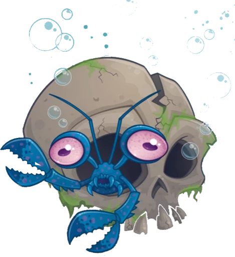 🦀 Стикер «Halloween monsters» для Telegram
