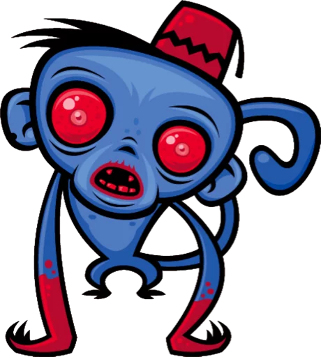 🐵 Стикер «Halloween monsters» для Telegram