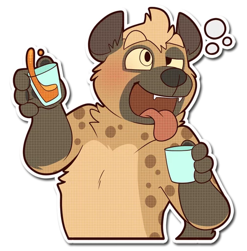 🍻 Стикер «Spotted Hyena» для Telegram
