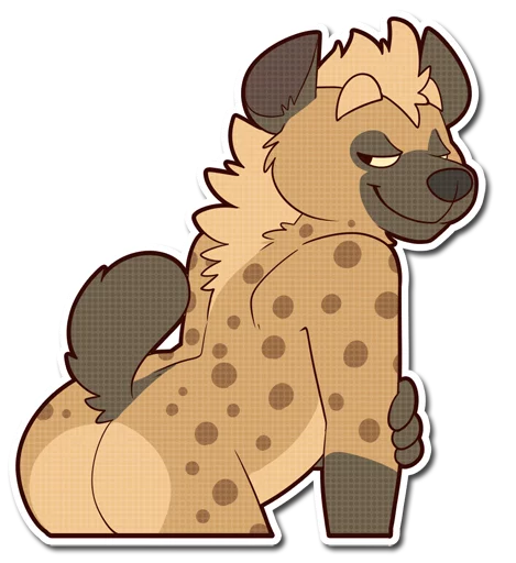 🍑 Стикер «Spotted Hyena» для Telegram