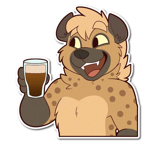 🍺 Стикер «Spotted Hyena» для Telegram