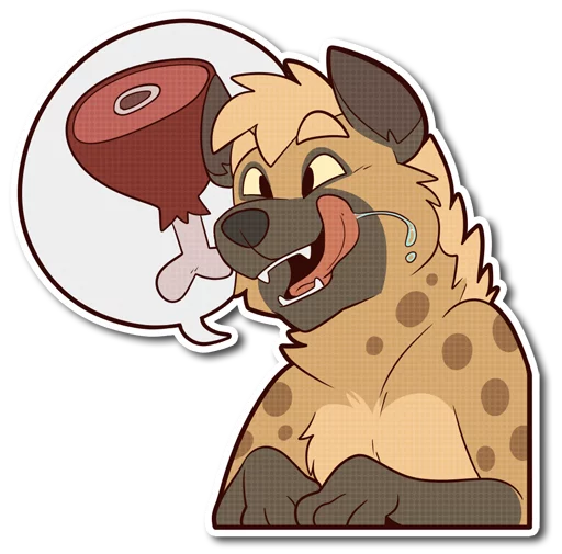 🍖 Стикер «Spotted Hyena» для Telegram