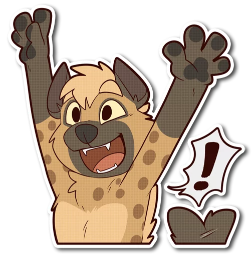 ❗ Стикер «Spotted Hyena» для Telegram