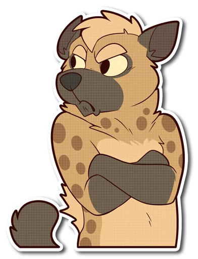 😠 Стикер «Spotted Hyena» для Telegram