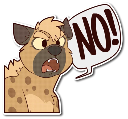 ❌ Стикер «Spotted Hyena» для Telegram