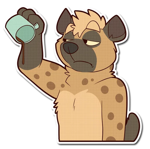 ☕ Стикер «Spotted Hyena» для Telegram