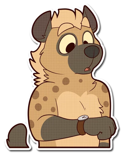 🕟 Стикер «Spotted Hyena» для Telegram