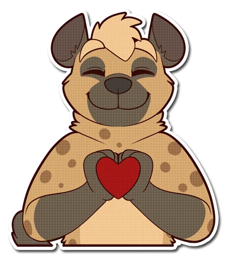 ❤ Стикер «Spotted Hyena» для Telegram