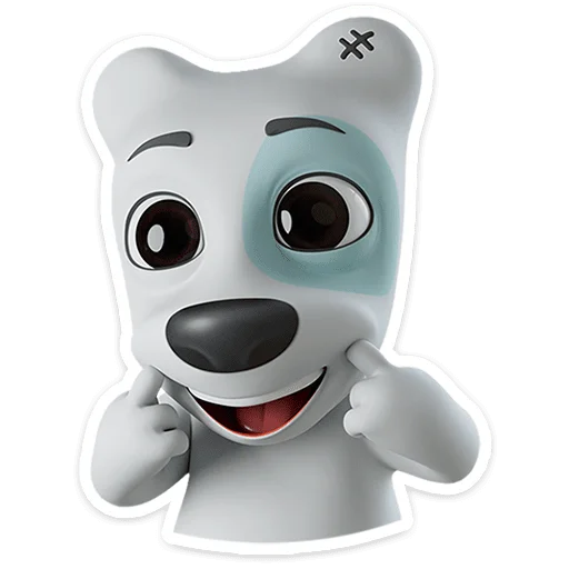 🐶 Стикер «Спотти в 3D» для Telegram