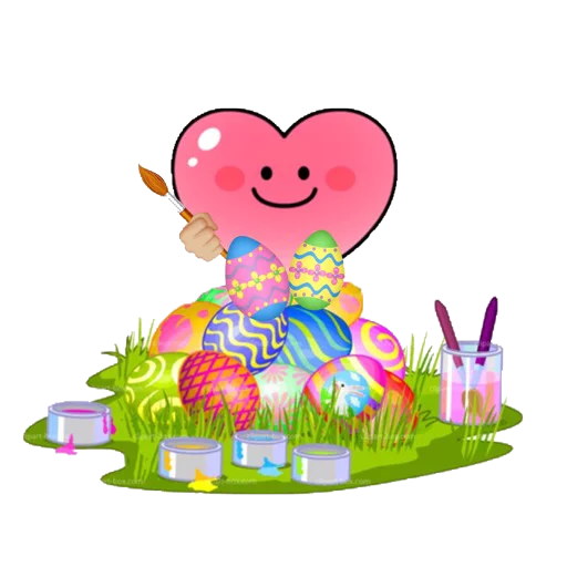 🤗 Стикер «Spring & Easter Heartfaces» для Telegram
