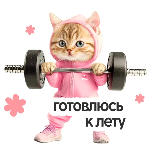 🏋️ Стикер «Настроение весна» для Telegram