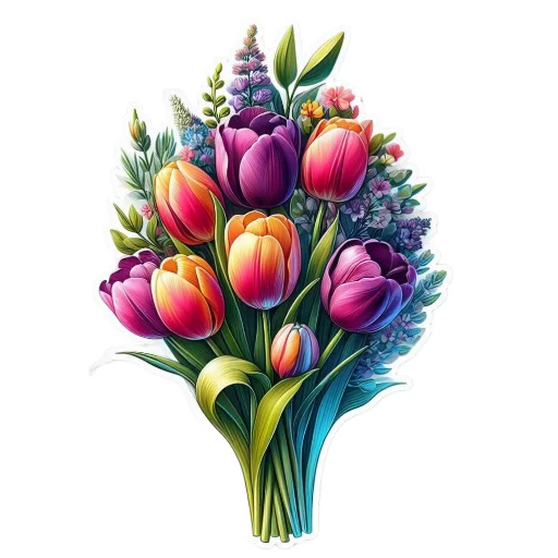 🤩 Стикер «Весенний» для Telegram