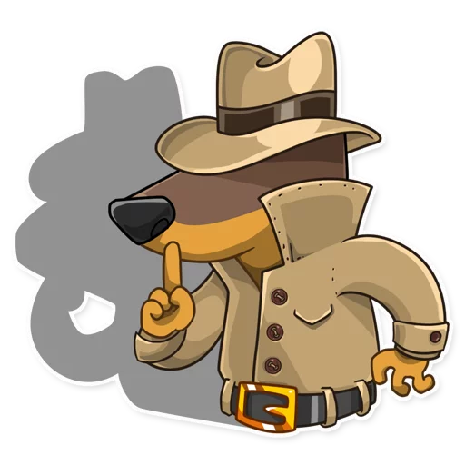 🤐 Стикер «Dobie the Spy» для Telegram