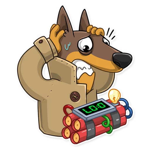 😰 Стикер «Dobie the Spy» для Telegram