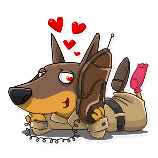 😍 Стикер «Dobie the Spy» для Telegram