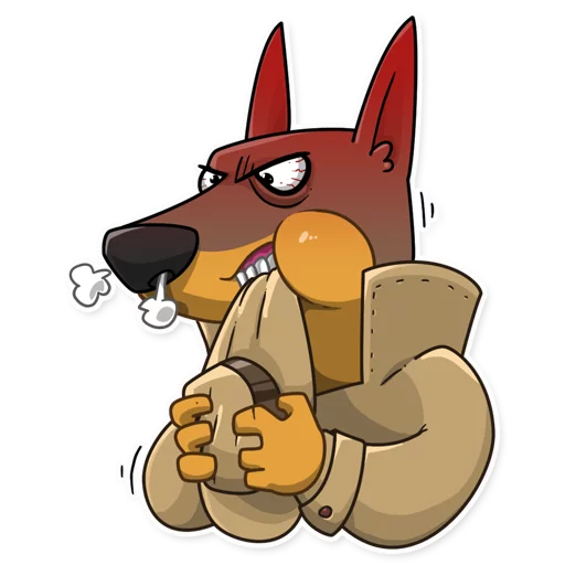 😡 Стикер «Dobie the Spy» для Telegram
