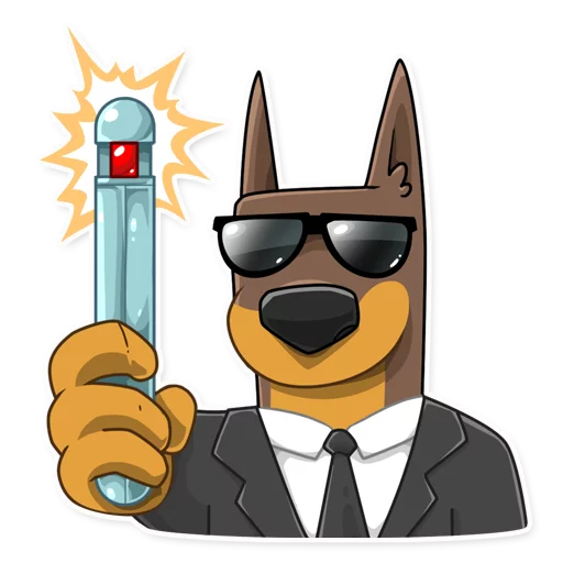 😎 Стикер «Dobie the Spy» для Telegram