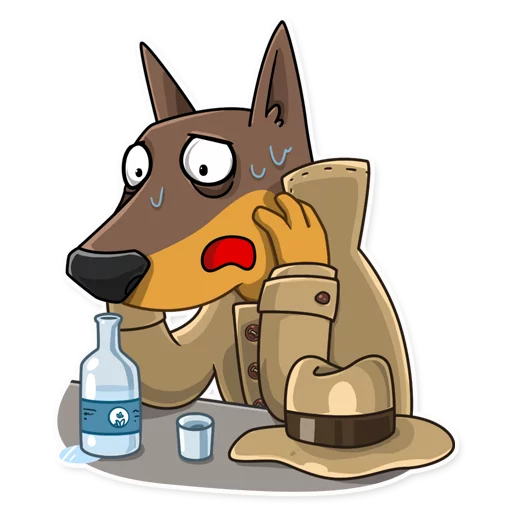 😧 Стикер «Dobie the Spy» для Telegram