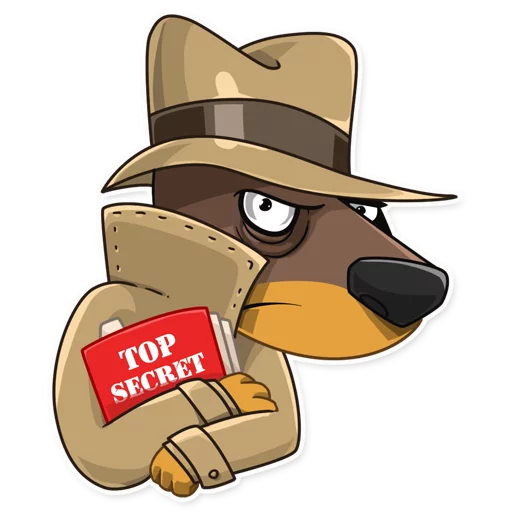 😶 Стикер «Dobie the Spy» для Telegram