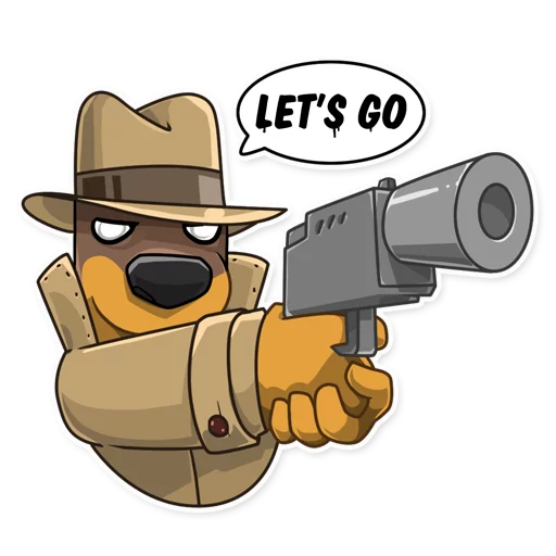 🔫 Стикер «Dobie the Spy» для Telegram