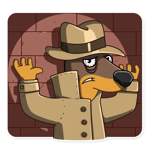 😟 Стикер «Dobie the Spy» для Telegram