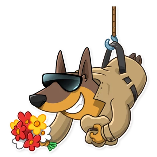 💐 Стикер «Dobie the Spy» для Telegram