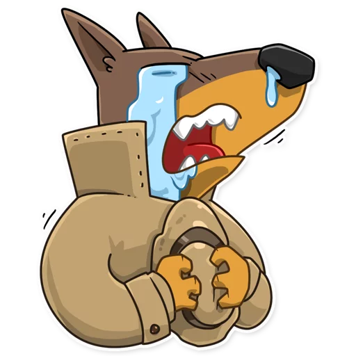 😭 Стикер «Dobie the Spy» для Telegram