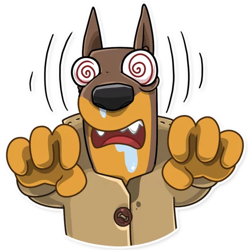 😲 Стикер «Dobie the Spy» для Telegram