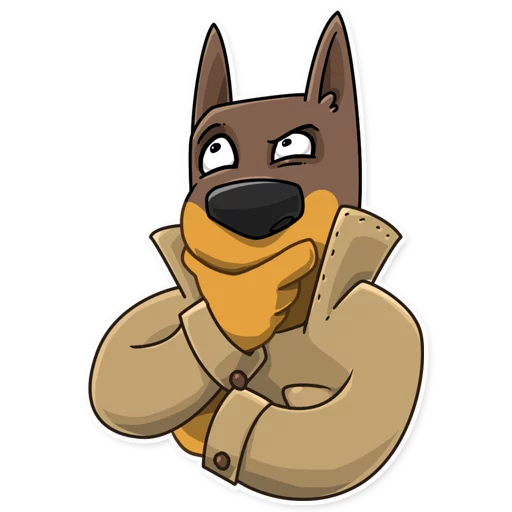 🤔 Стикер «Dobie the Spy» для Telegram