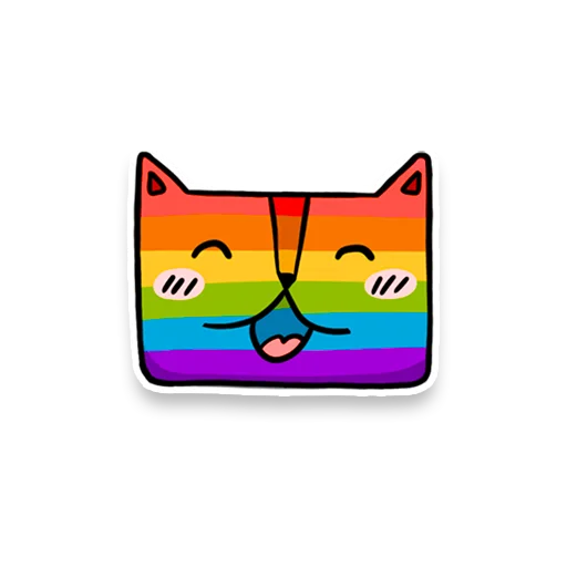 🌈 Стикер «Square Cats» для Telegram