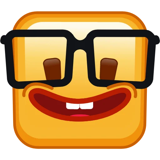 🤓 Стикер «Square Emoji» для Telegram
