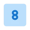 8️⃣ Эмодзи «Square Numbers» для Telegram