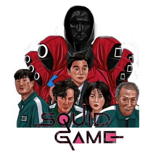 Стикерпак Squid game fanArt (Игра в кальмара) для Telegram
