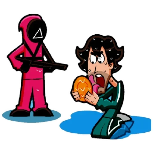 😈 Стикер «Squid game fanArt (Игра в кальмара)» для Telegram