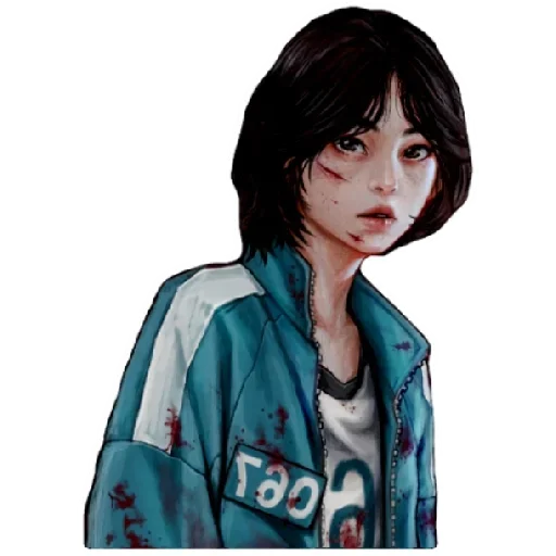 😈 Стикер «Squid game fanArt (Игра в кальмара)» для Telegram