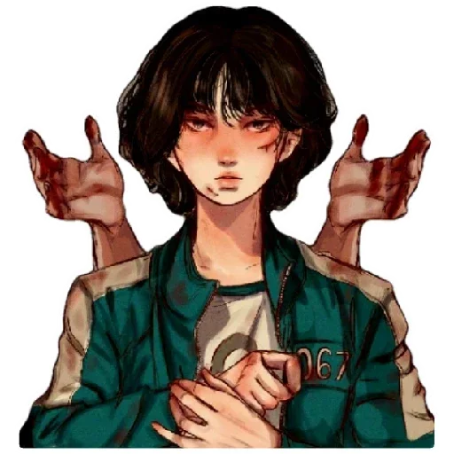 😈 Стикер «Squid game fanArt (Игра в кальмара)» для Telegram
